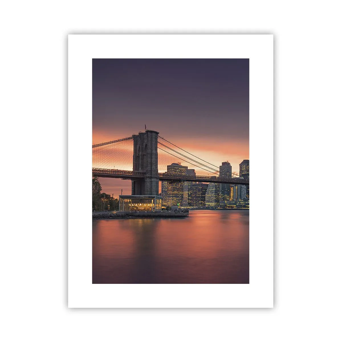 Poster - Ondergedompeld in lila stilte - 30x40 cm