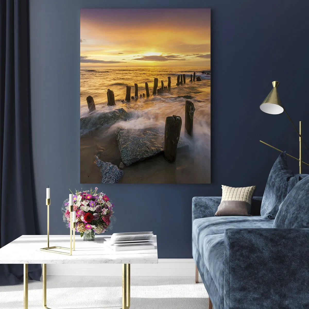 Schilderen op glas - De rauwe schoonheid van de Oostzee - 50x70 cm