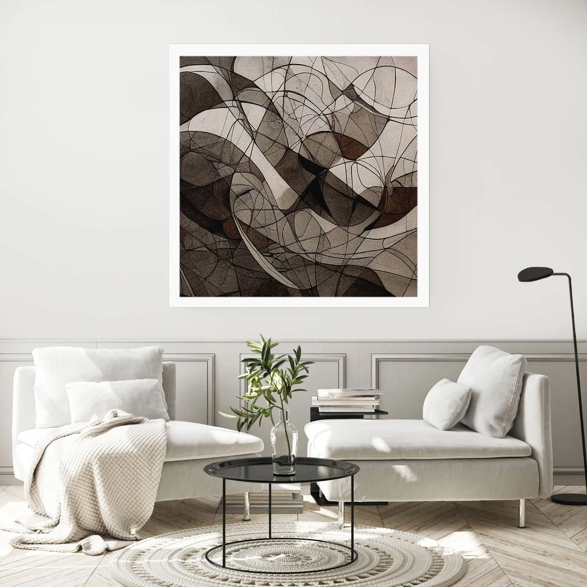 Poster - Circulatie van aardekleuren - 40x40 cm