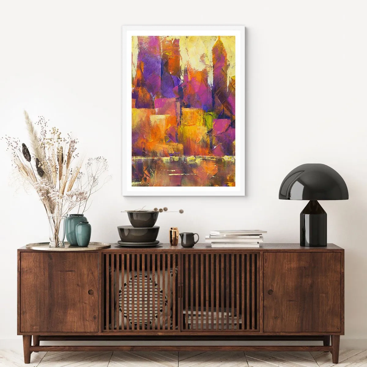 Poster in een witte lijst - Metropolitan compositie - 40x50 cm