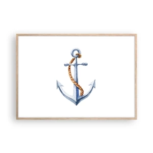 Een poster in een licht eiken lijst - Ahoi avontuur! - 100x70 cm