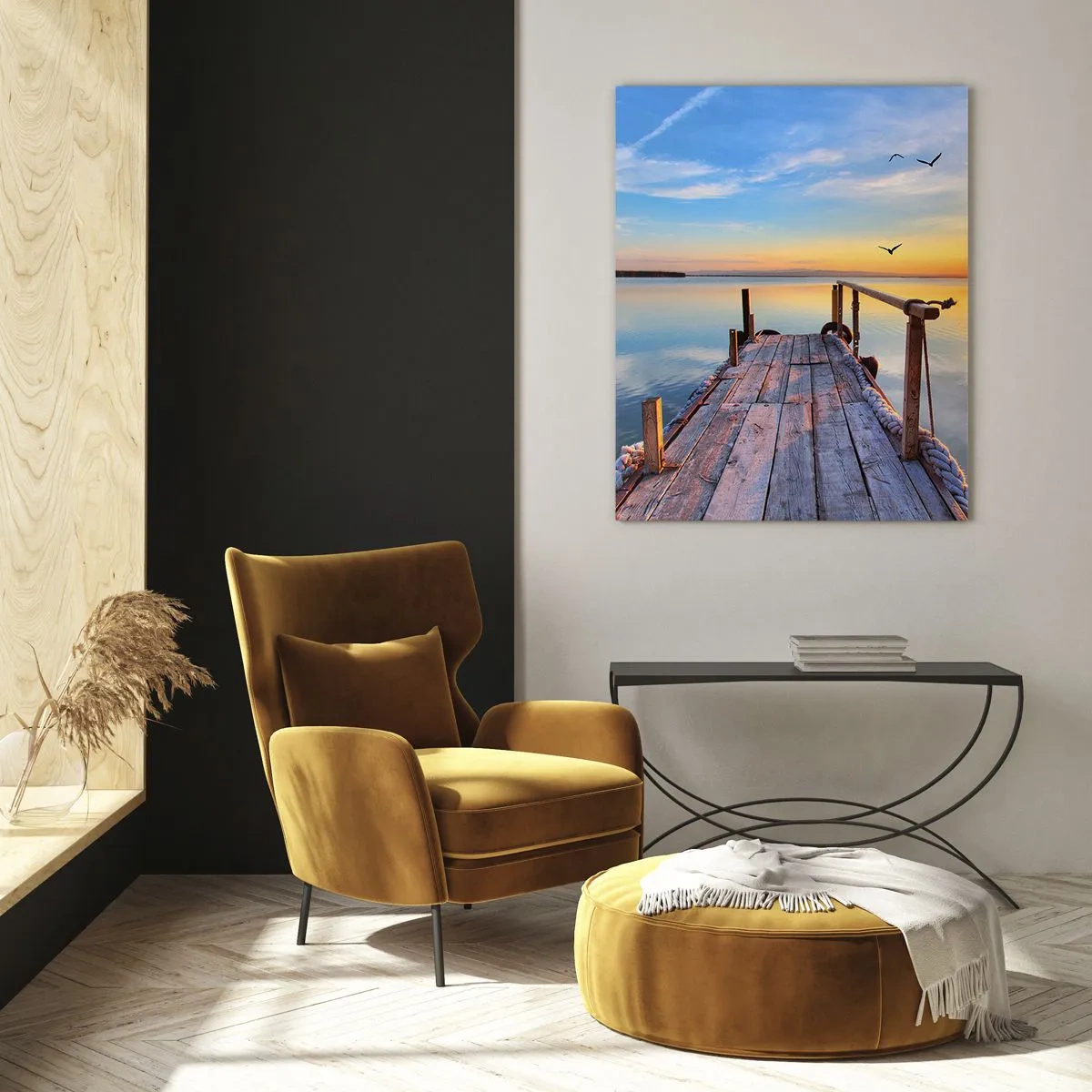 Schilderen op glas - Loop recht naar de zon - 80x120 cm