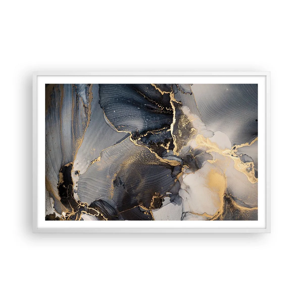 Poster in een witte lijst - Stenen leven - 91x61 cm