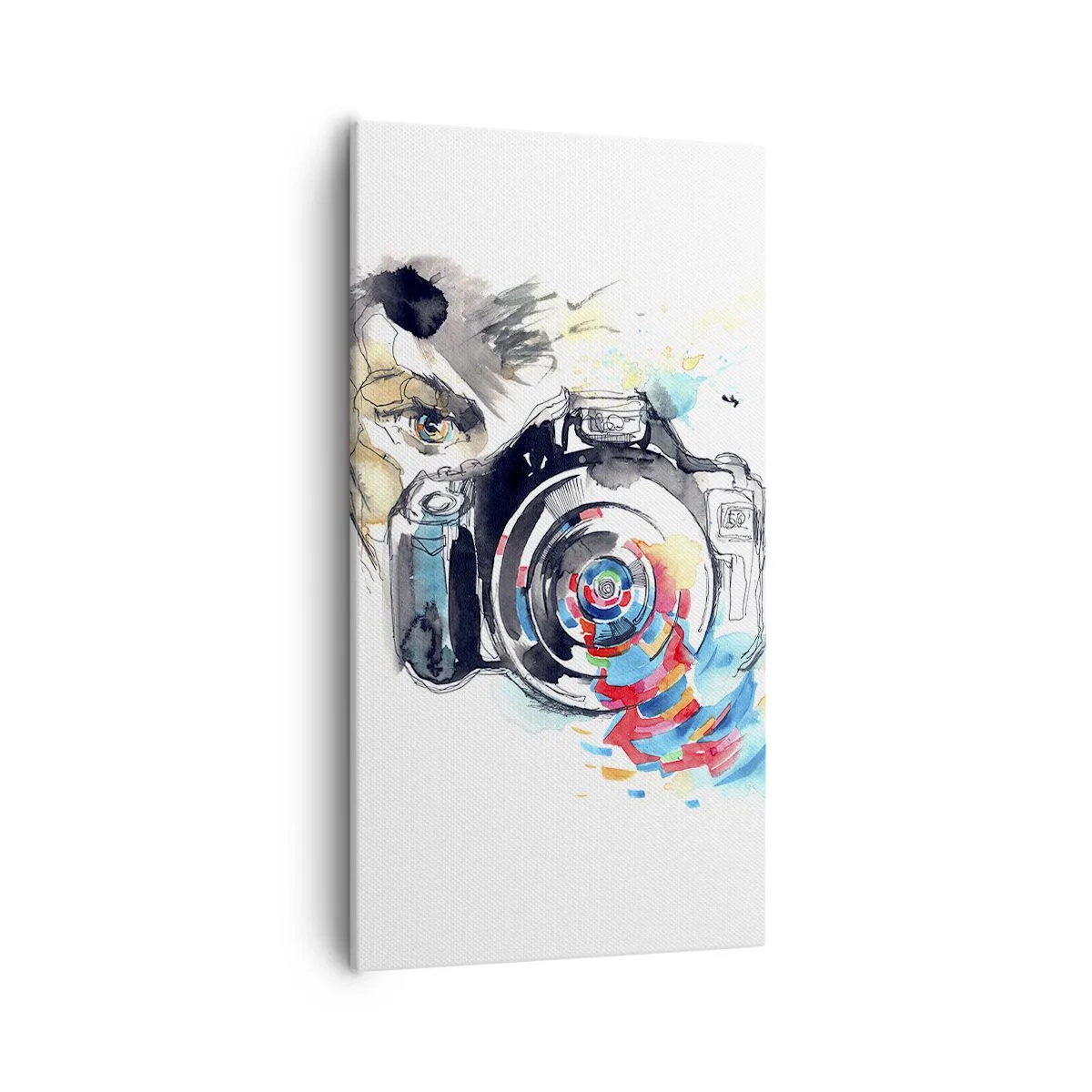 Schilderen op canvas - In het oog van de lens - 55x100 cm