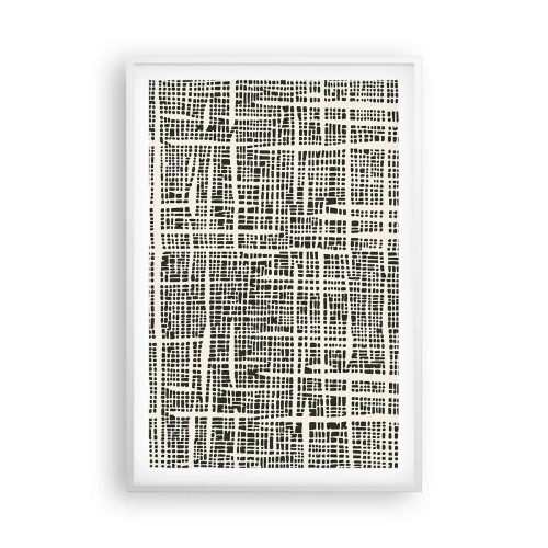 Poster in een witte lijst - Geweven compositie - 61x91 cm
