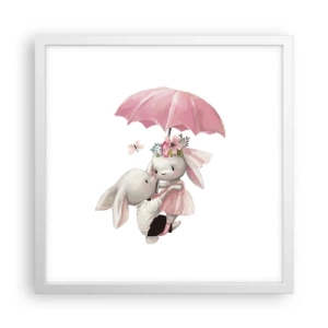 Poster in een witte lijst - Dit is liefde - 40x40 cm