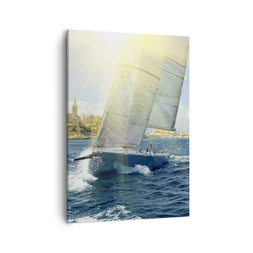 Schilderen op canvas - Het is tijd om de stad te verlaten - 50x70 cm