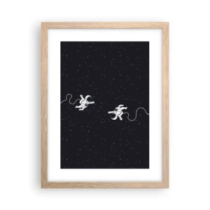 Een poster in een licht eiken lijst - Kosmische dans - 30x40 cm