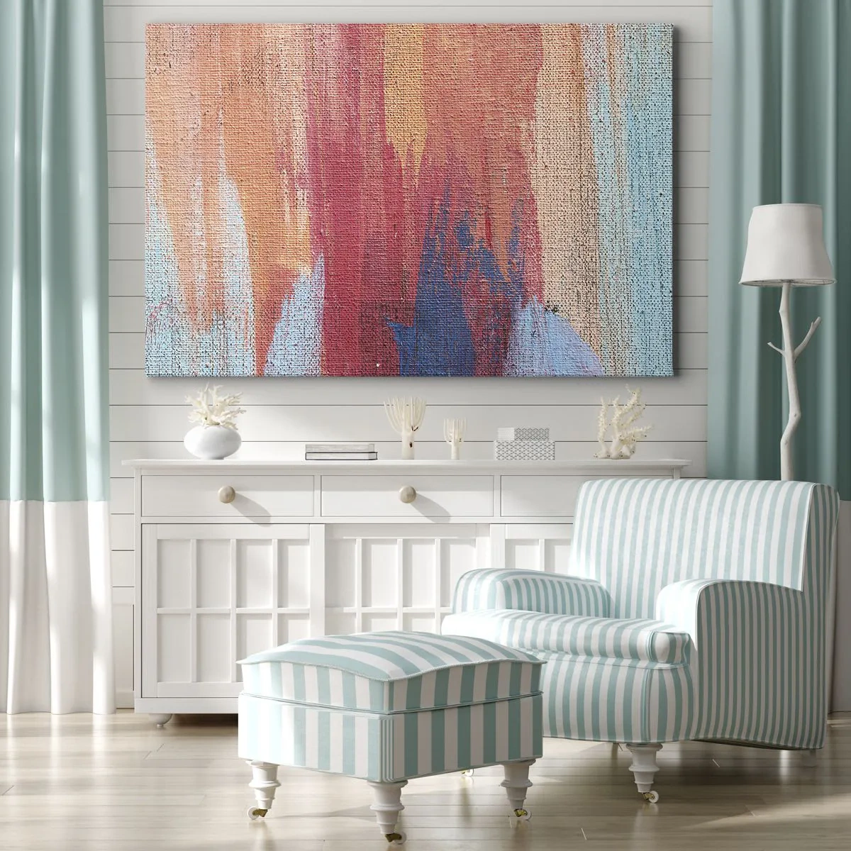 Schilderen op canvas - Ren door de regenboog - 120x80 cm