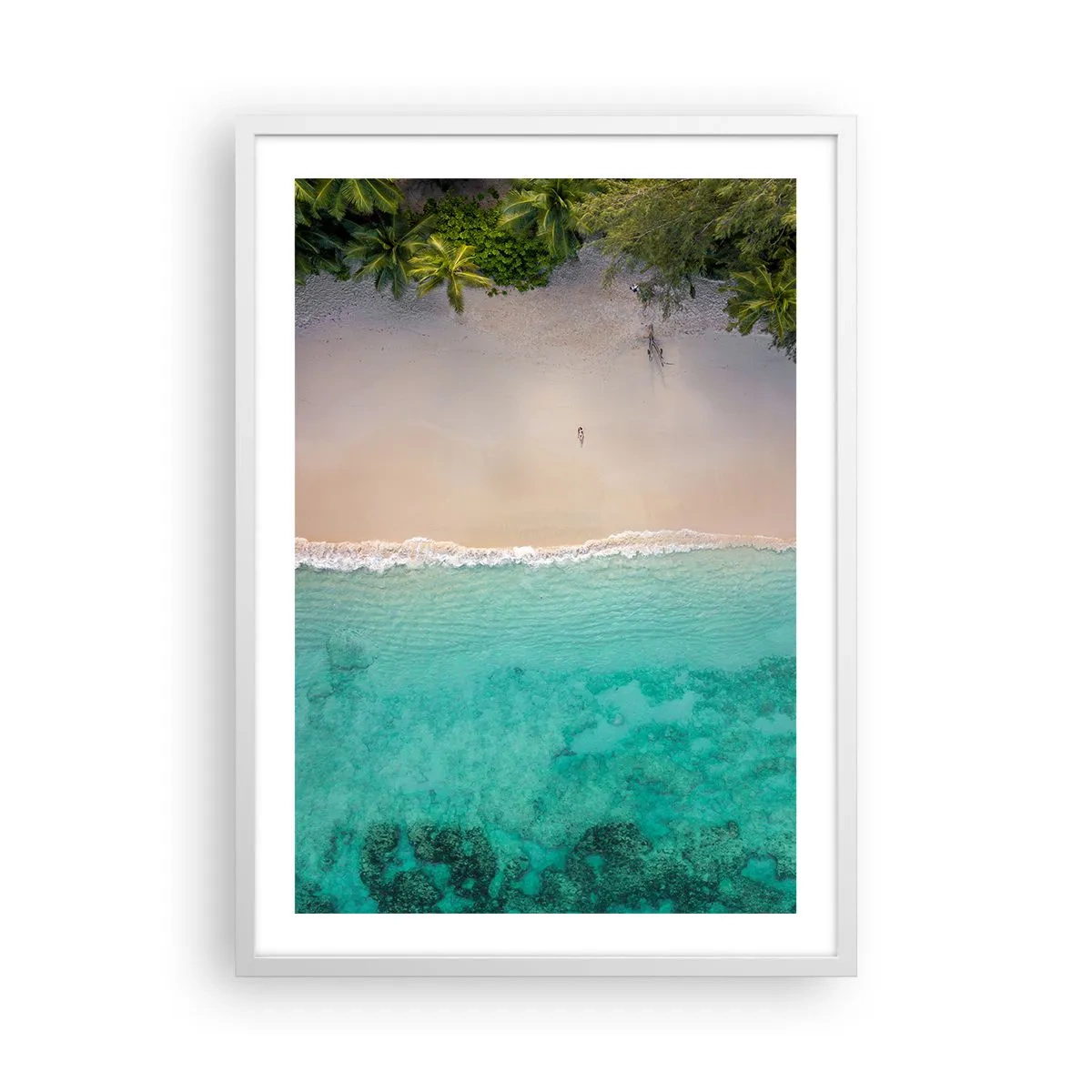 Poster in een witte lijst - Paradijsstrand - 50x70 cm