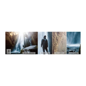 Fotobehang Monster Zelfklevend Deluxe Sticker - Herstel van proporties - Waterval, Rotsen, Grot - 100x30 cm