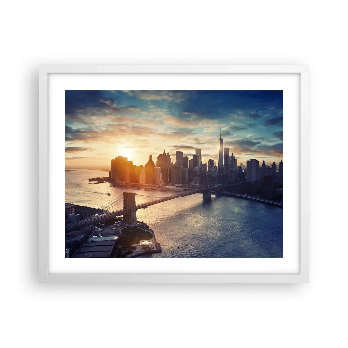 Poster in een witte lijst - Westers cultuurmonument - 50x40 cm