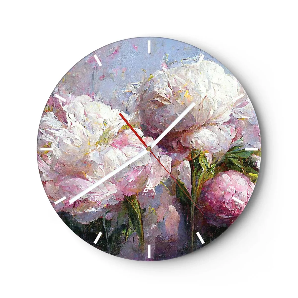 Wandklok - Klok - Een boeket vol leven - 40x40 cm
