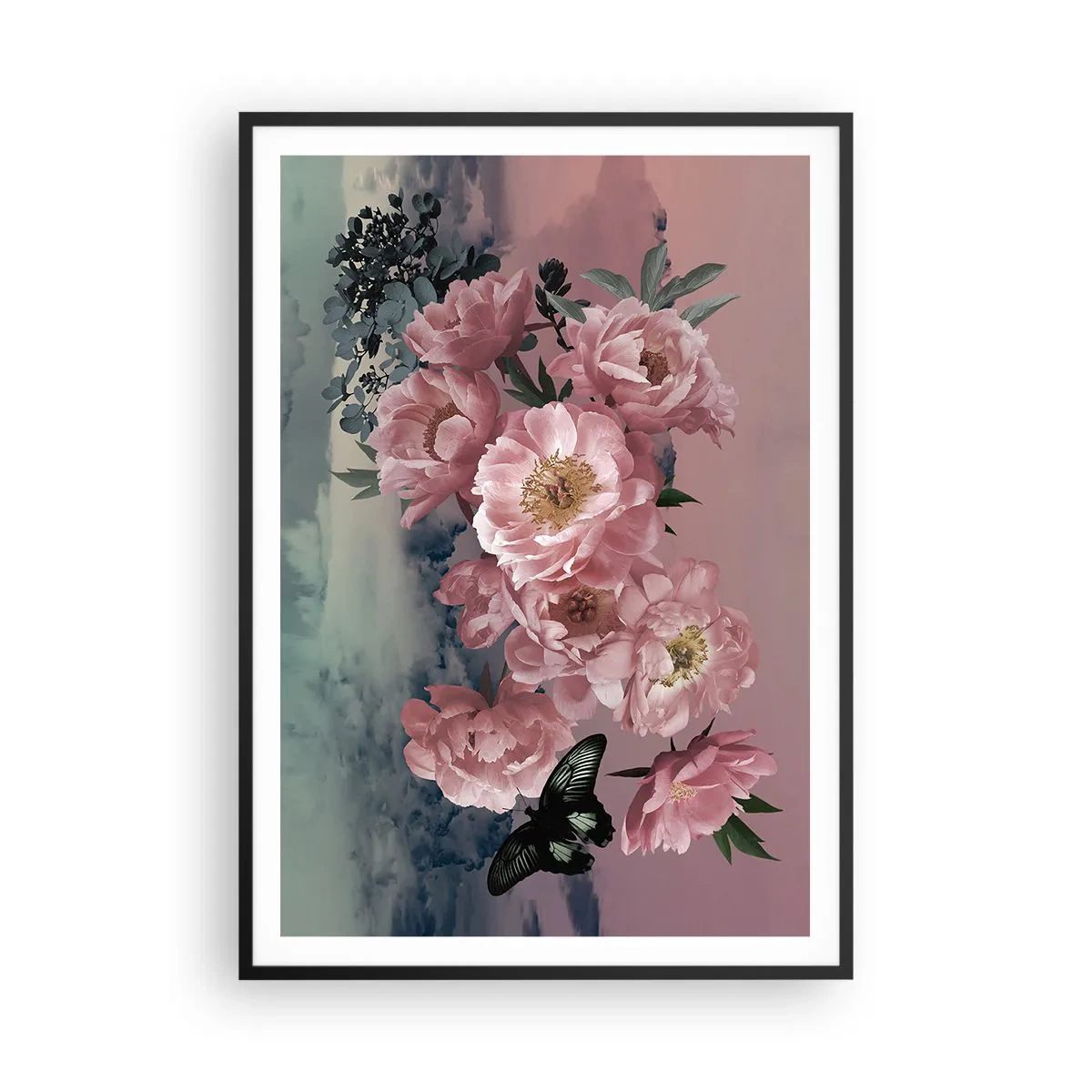 Poster in een zwarte lijst - Het hoogtepunt van de romantiek - 70x100 cm