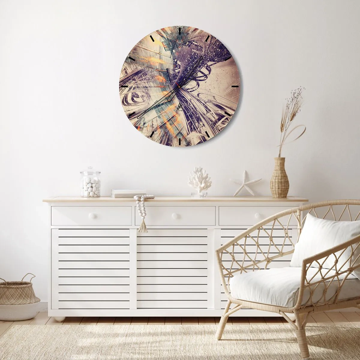 Wandklok - Klok - In grote haast - 40x40 cm