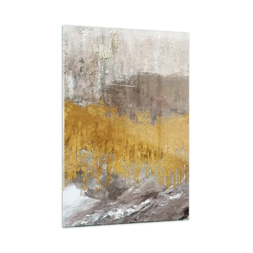 Schilderen op glas - Een gouden explosie - 50x70 cm