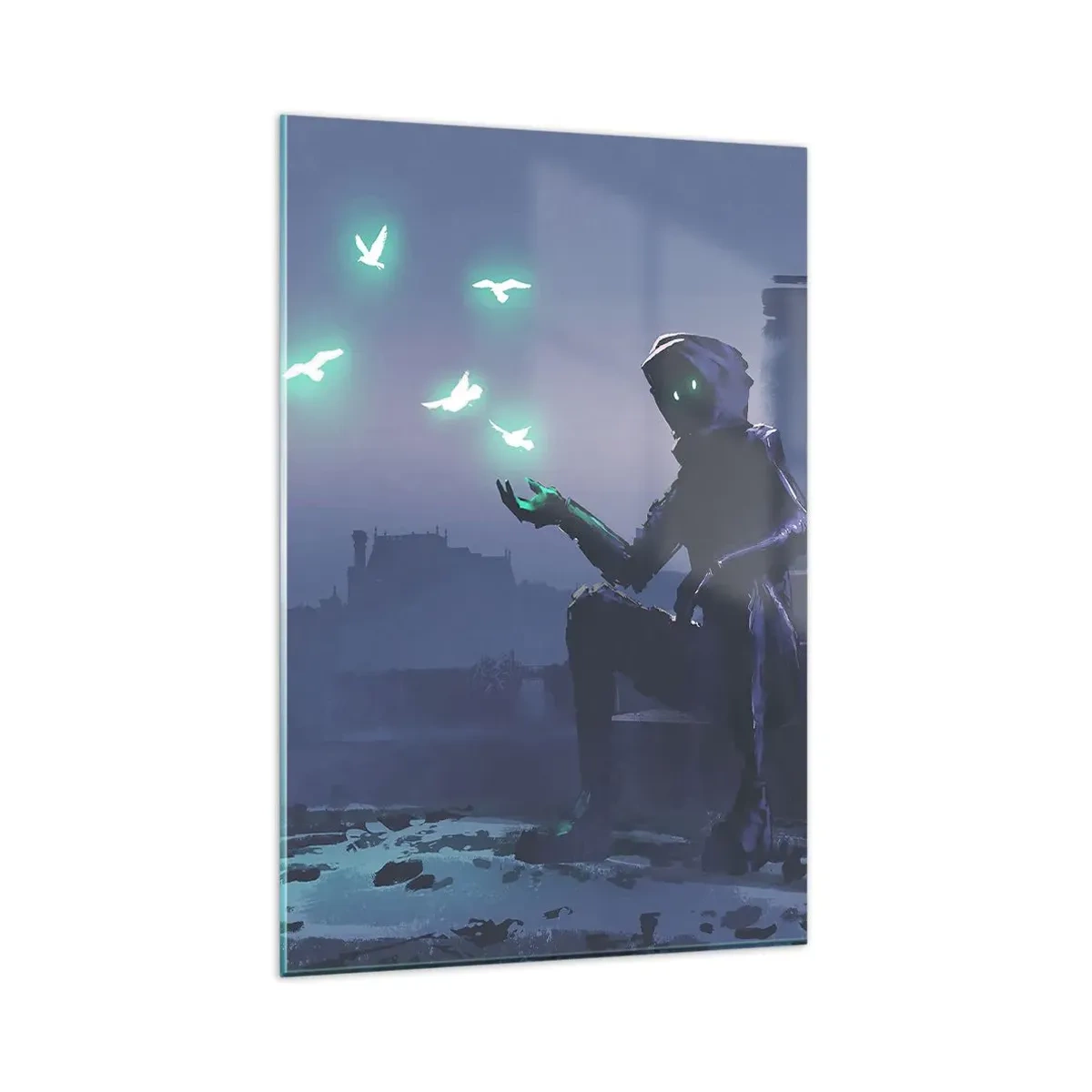 Schilderen op glas - Het leven komt terug - 80x120 cm