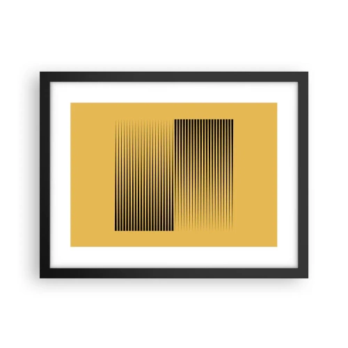 Poster in een zwarte lijst - Vierkant van tegenpolen - 40x30 cm