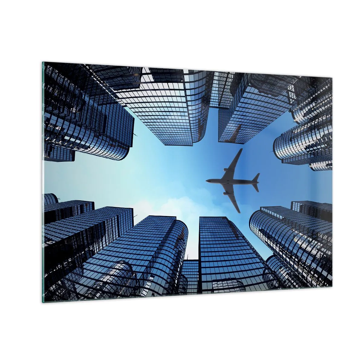 Schilderen op glas - Het uitzicht vanuit het glazen ravijn - 100x70 cm