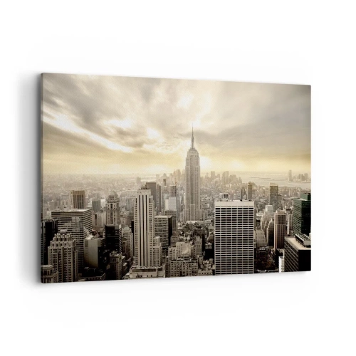 Schilderen op canvas - New York geweven van grijs - 120x80 cm