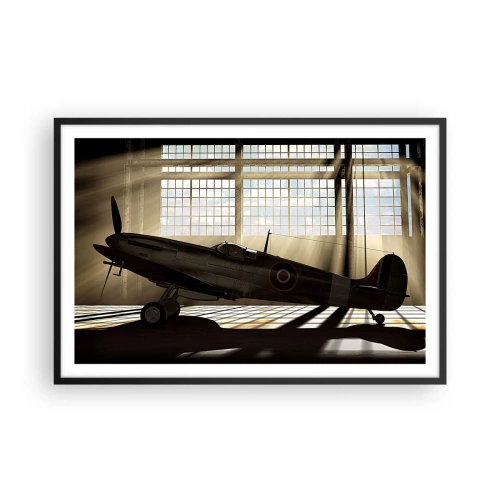 Poster in een zwarte lijst - De rust van een krijger - 91x61 cm