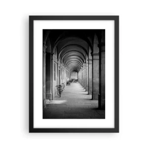 Poster in een zwarte lijst - Onder de arcades - 30x40 cm