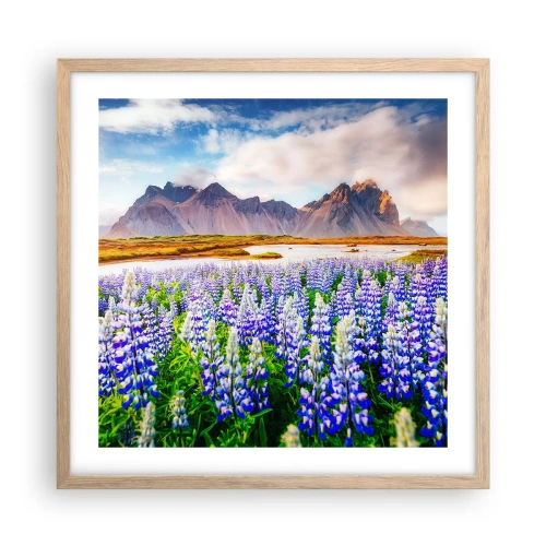 Een poster in een licht eiken lijst - Kracht en soberheid naast zachtheid - 50x50 cm