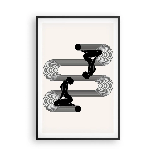 Poster in een zwarte lijst - Sensuele symmetrie - 61x91 cm