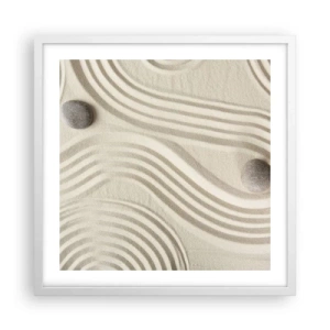 Poster in een witte lijst - Een vleugje warmte - 50x50 cm