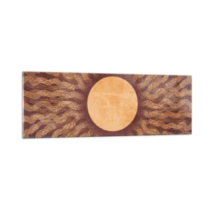 Schilderen op glas - Zon icoon - 90x30 cm