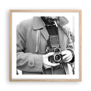 Een poster in een licht eiken lijst - Retro stijl - 50x50 cm