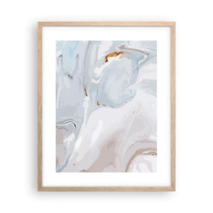 Een poster in een licht eiken lijst - Het wit is verheven - 40x50 cm