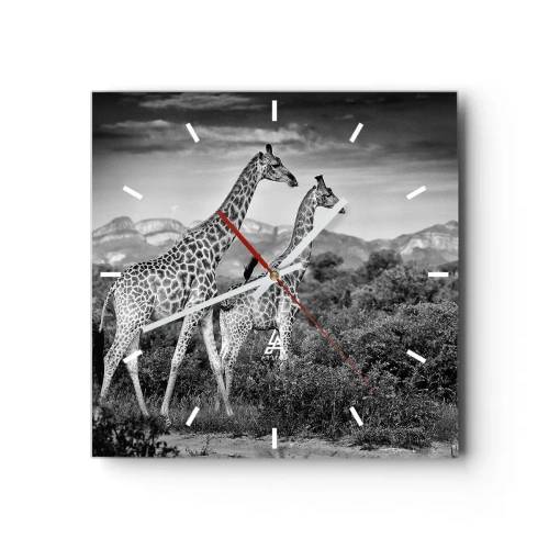 Wandklok - Klok - Hoge sferen in Afrika - 30x30 cm