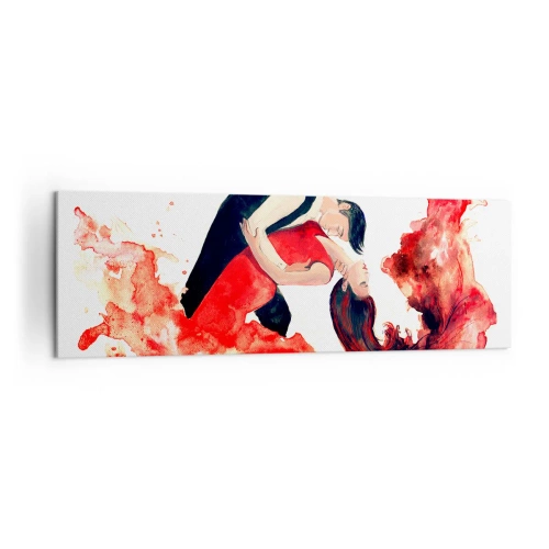 Schilderen op canvas - Tango - een sensuele golf - 160x50 cm
