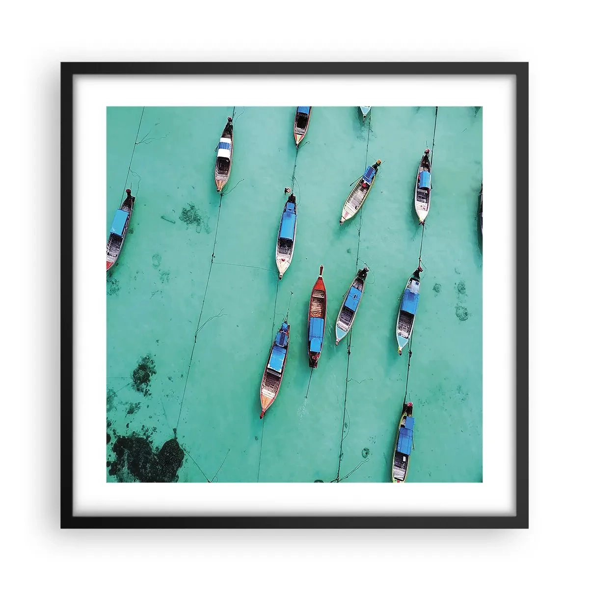 Poster in een zwarte lijst - In blijde verwachting - 50x50 cm