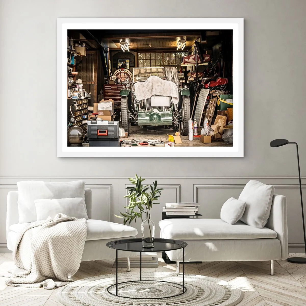 Poster in een witte lijst - Terug naar het verleden - 70x50 cm