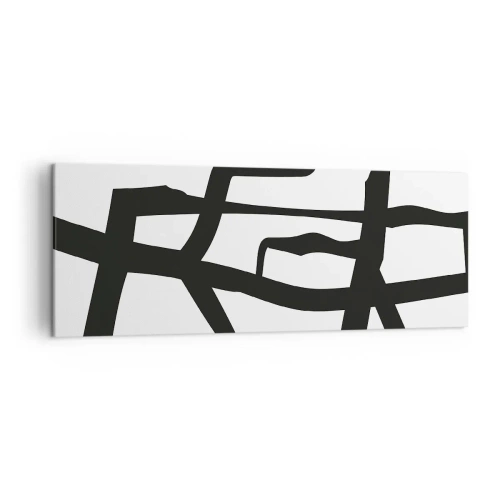 Schilderen op canvas - Zwart-wit ontwerp - 140x50 cm