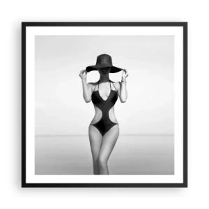 Poster in een zwarte lijst - Mijn naam is: Elegantie - 60x60 cm