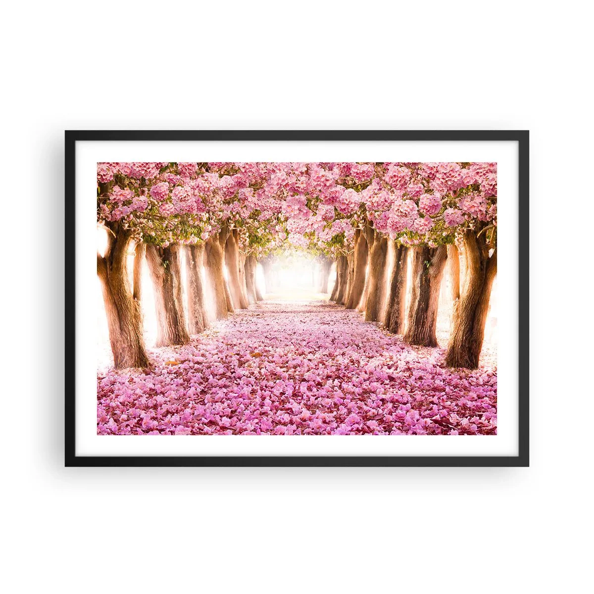 Poster in een zwarte lijst - De weg naar het paradijs - 70x50 cm