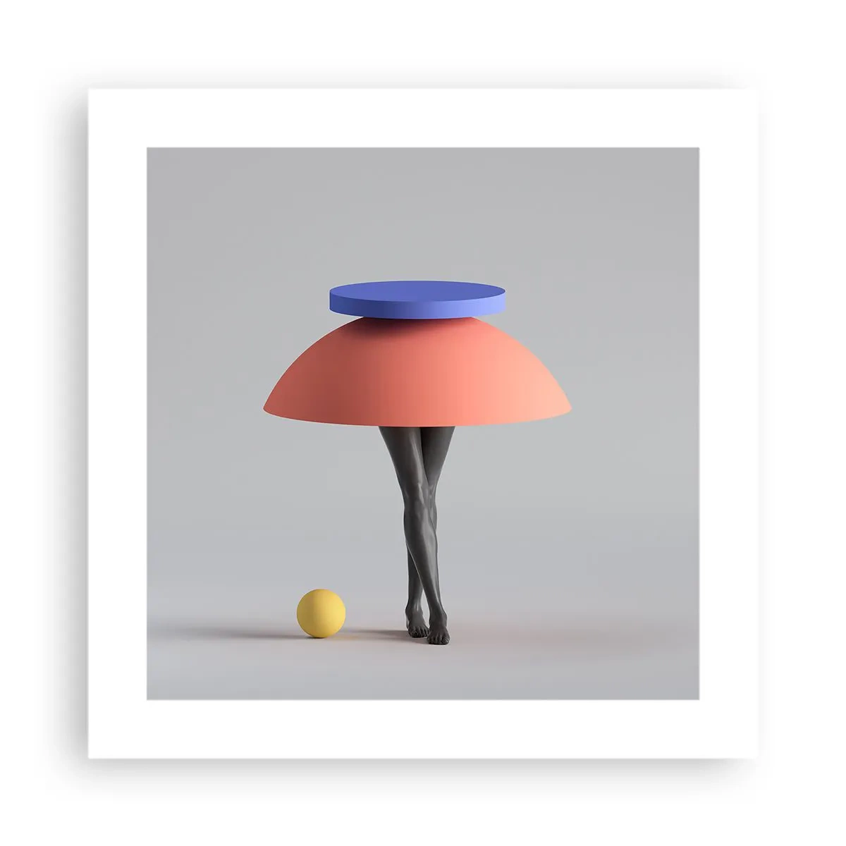 Poster - Surrealistische compositie - 40x40 cm