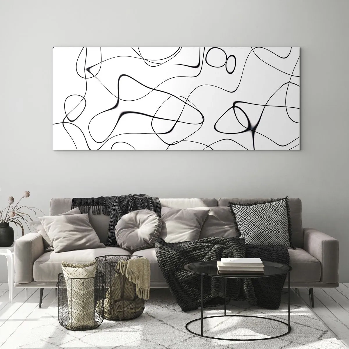Schilderen op glas - Levenspaden, wisselvalligheden - 120x50 cm