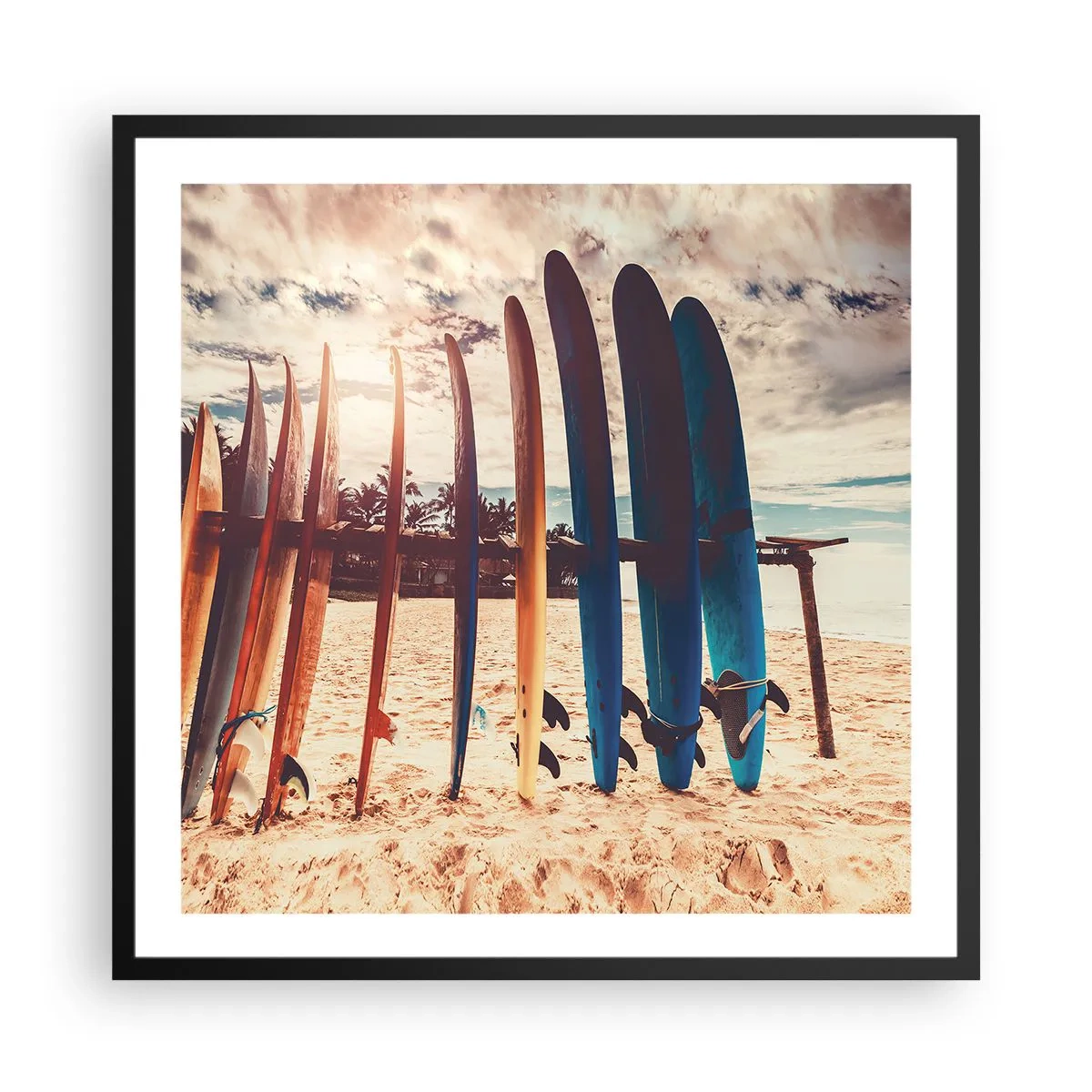 Poster in een zwarte lijst - Weltrusten, zie je morgen - 60x60 cm