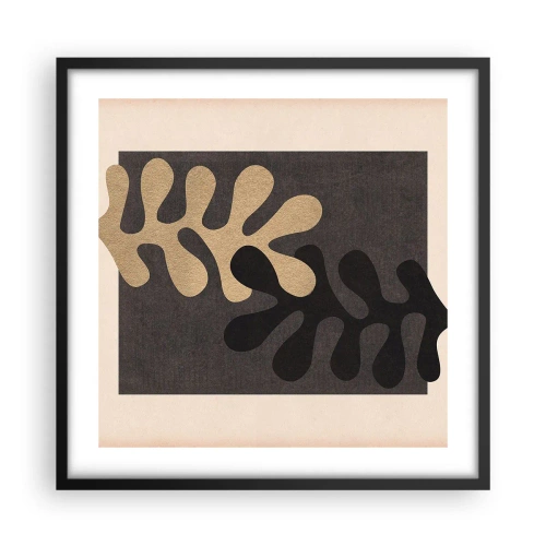 Poster in een zwarte lijst - Afwezigheid en complement - 50x50 cm