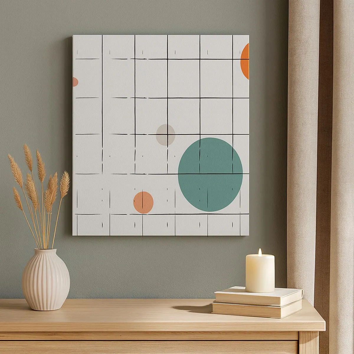 Schilderen op canvas - Gevangen. Wij of zij? - 30x30 cm