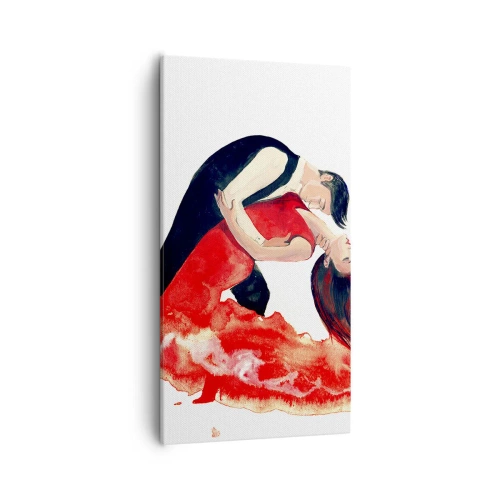 Schilderen op canvas - Tango - een sensuele golf - 55x100 cm