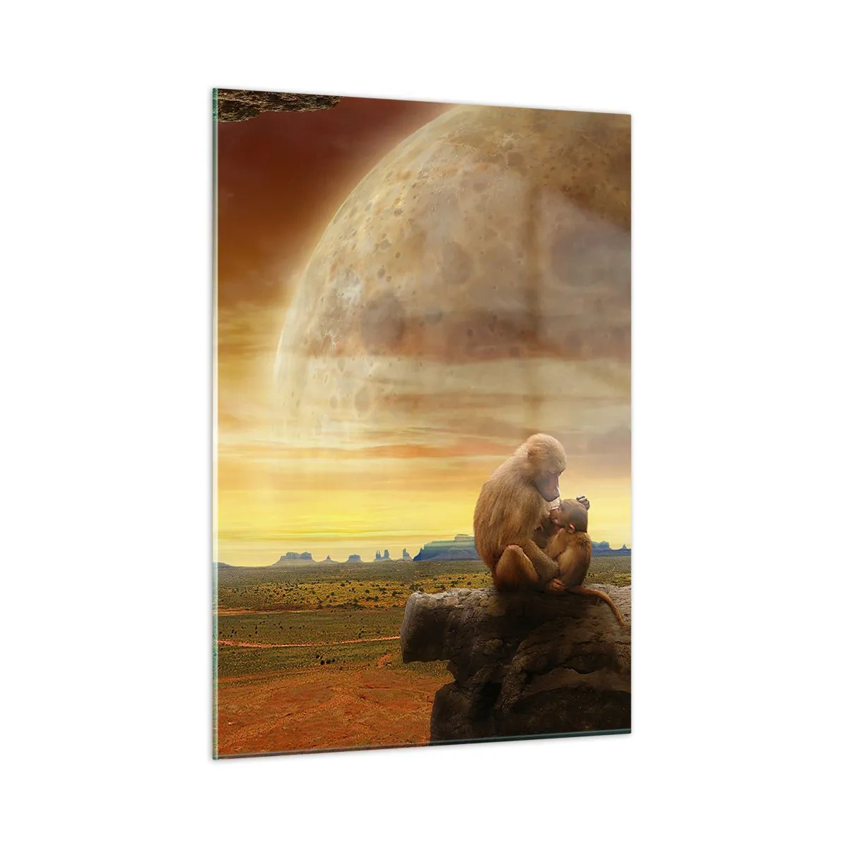 Schilderen op glas - De liefde is overal hetzelfde - 50x70 cm