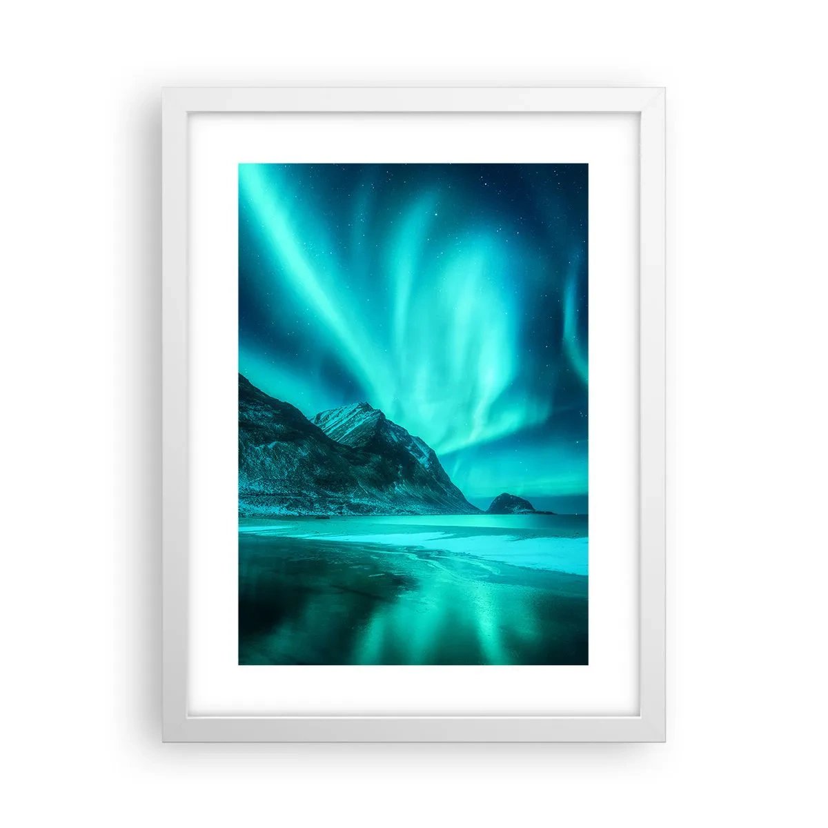 Poster in een witte lijst - Wonderen van het Noorden - 30x40 cm