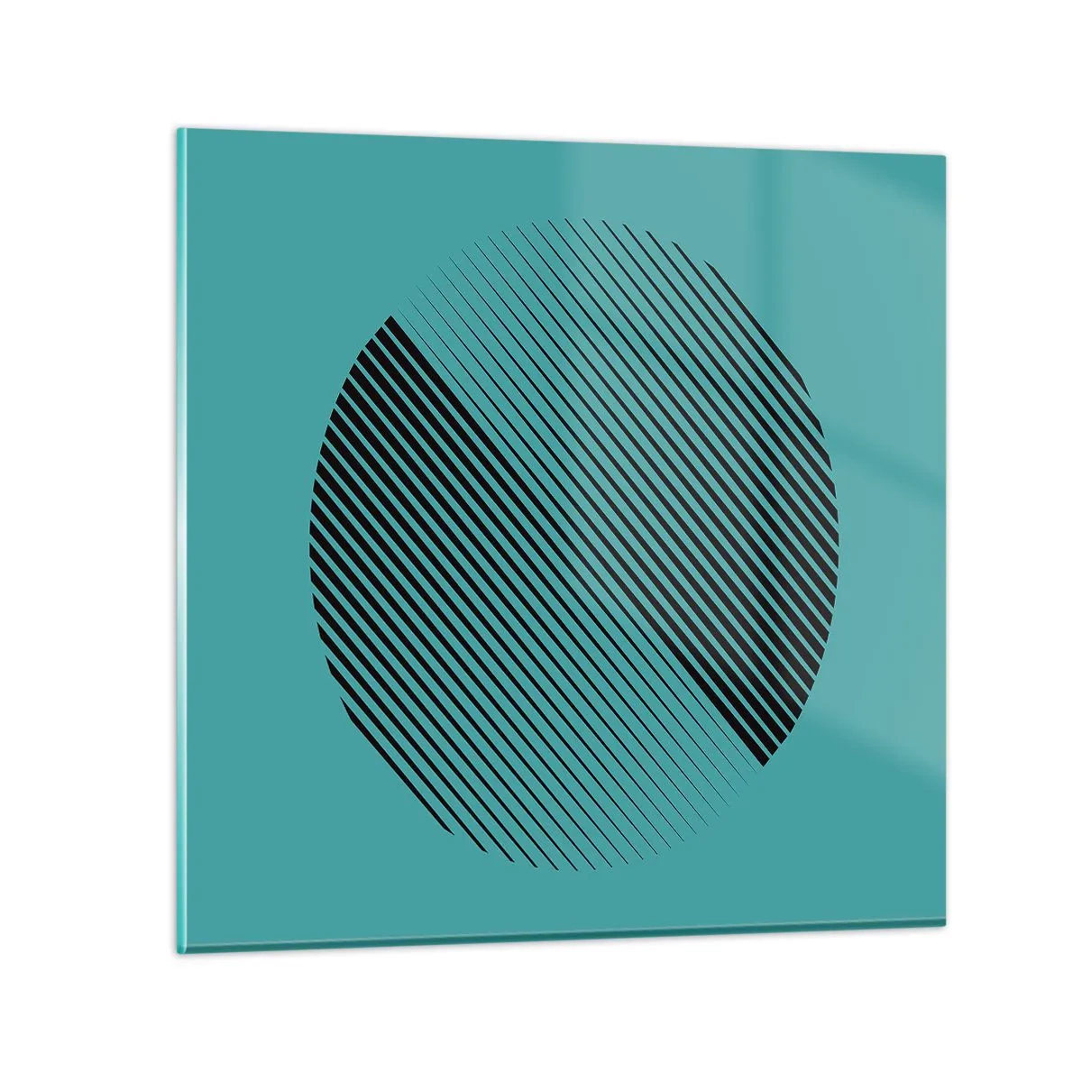 Schilderen op glas - Cirkel – een geometrische variatie - 60x60 cm