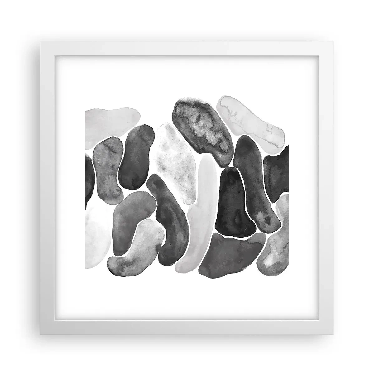 Poster in een witte lijst - Rotsachtige abstractie - 30x30 cm