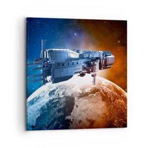 Schilderen op canvas - Een zorgvuldige waarnemer - 70x70 cm